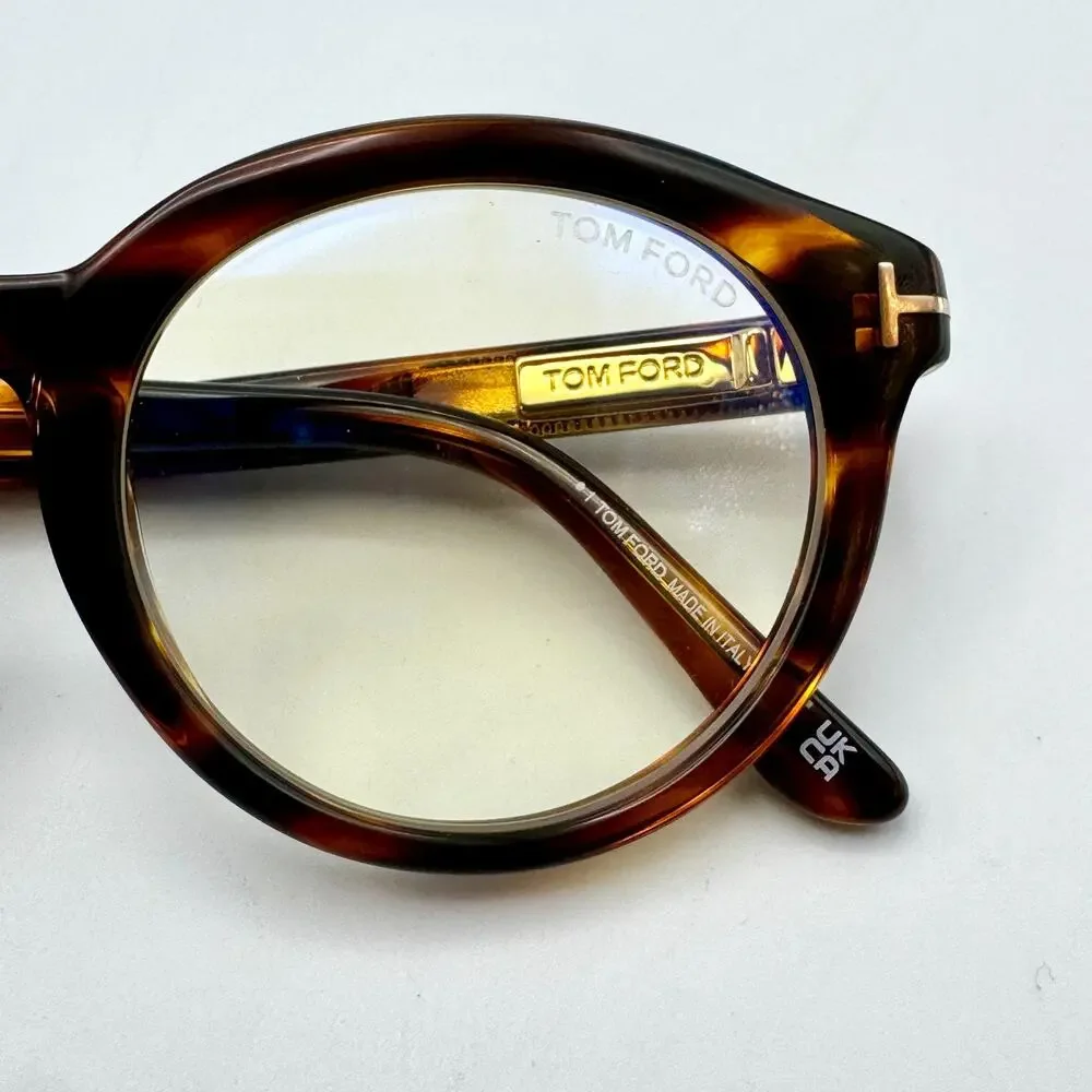 Tom Ford Eyeglasses Frame TF6061-B 055 Havana Brown Round 50-23-145 New